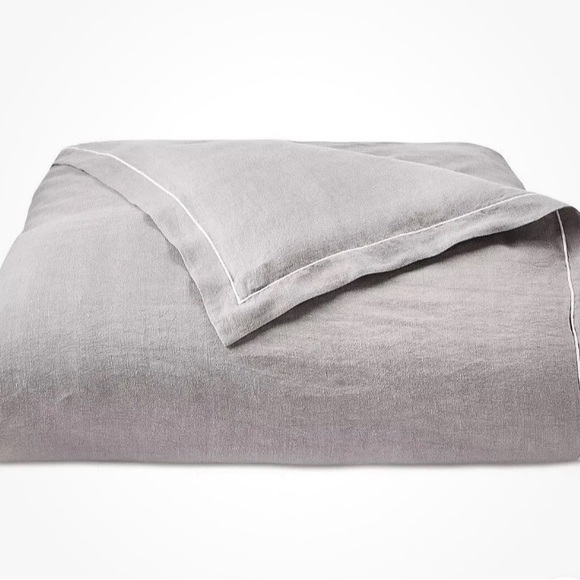 Hotel Collection Linen/Modal Blend King Duvet  Natural New/defect see the pic - Picture 1 of 3